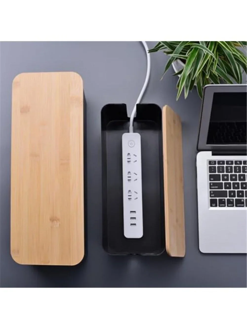 Cable Management Box Set Cord Organizer Power Strip Cover Wire Storage Kit